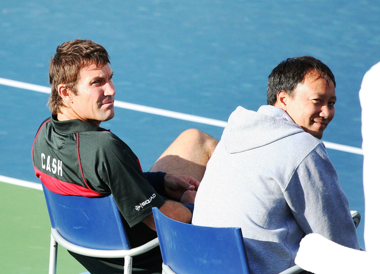 張德培(右)與 Pat Cash 在 2010 年美國網球公開賽